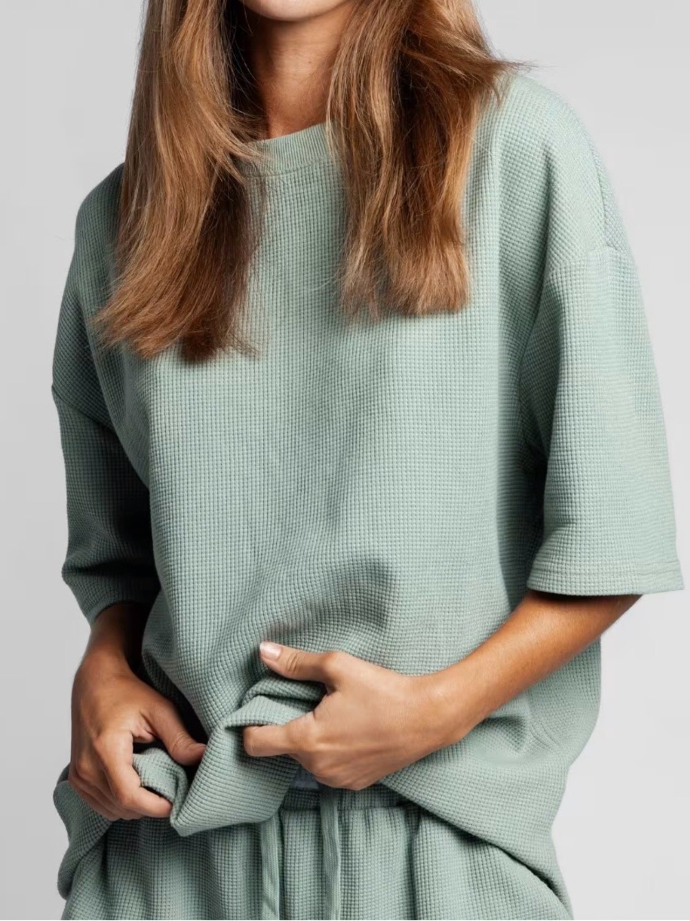 Comfrt Brand - Waffle Lounge Tee - Sage Green